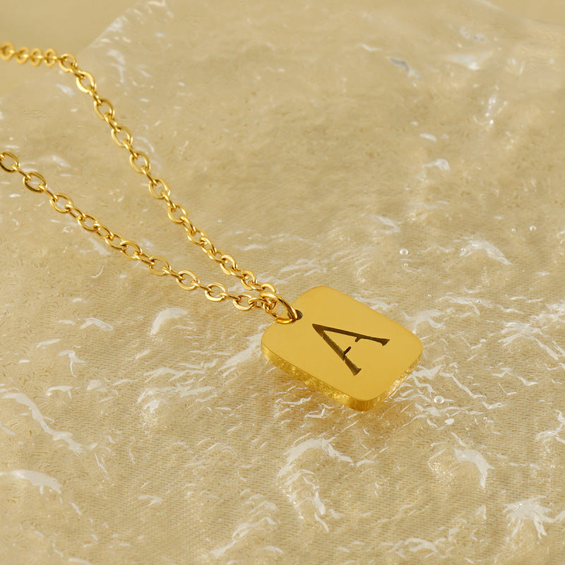 Non-fading Titanium Steel Letter Necklace For Women