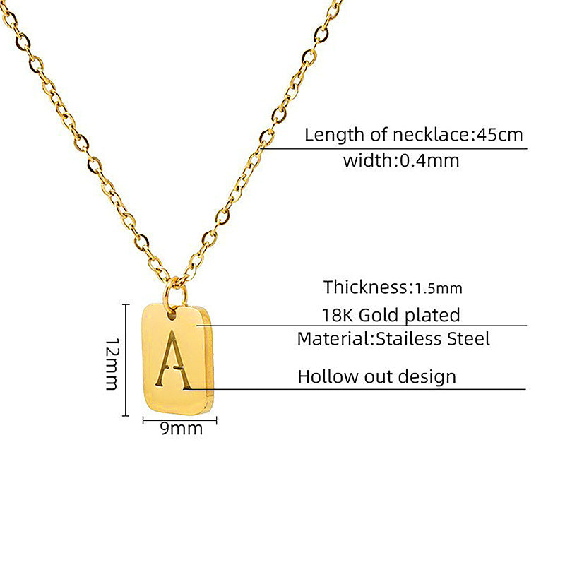 Non-fading Titanium Steel Letter Necklace For Women