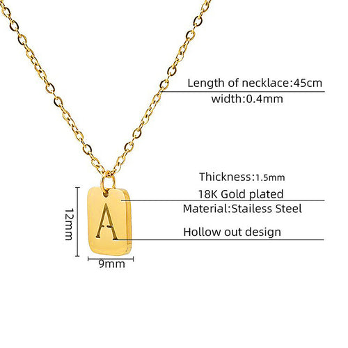 Non-fading Titanium Steel Letter Necklace For Women