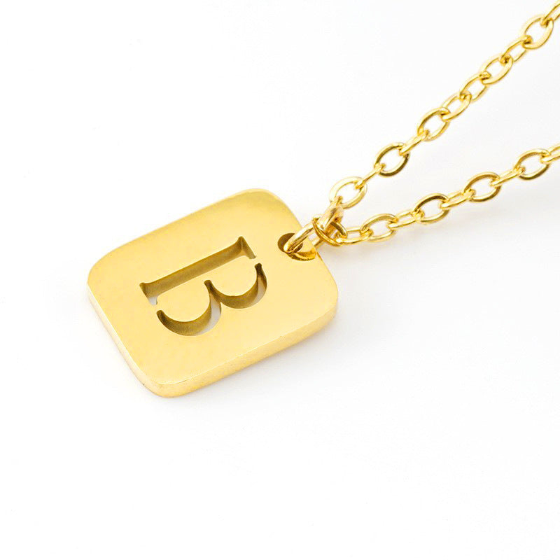 Non-fading Titanium Steel Letter Necklace For Women