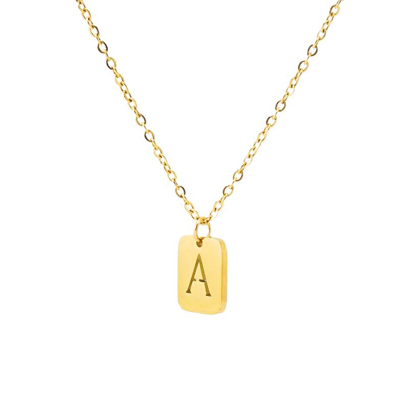 Non-fading Titanium Steel Letter Necklace For Women